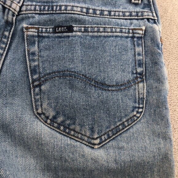 Vintage Lee Womens Jeans Size 26 Measured Blue Denim Slim Skinny Leg High Rise - Picture 11 of 13